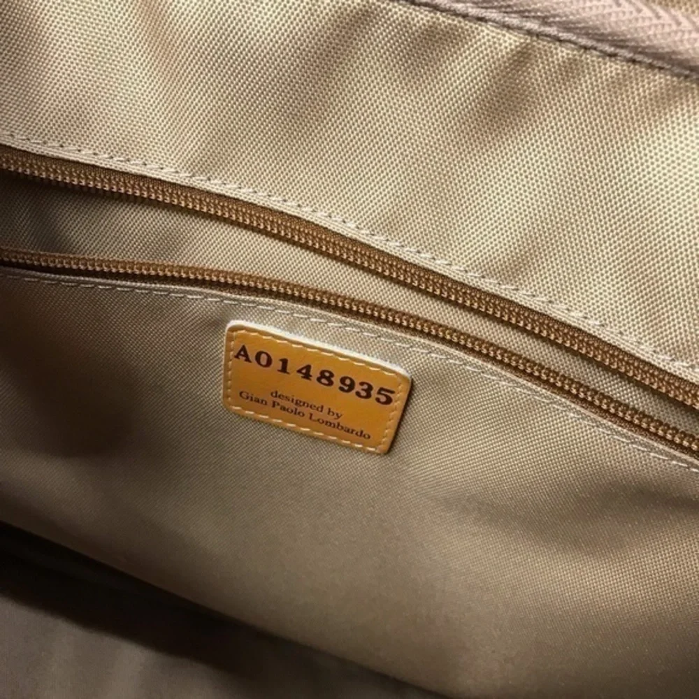 FENWAY SPORTS GROUP Tan Leather designed by Gian Paolo Lombardo Duffle bag
